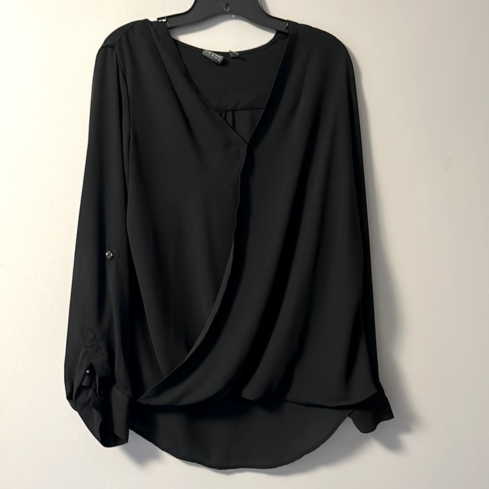 NY&C - Soho Jeans - M - black - cross seam- dress shirt - sleeves up or down